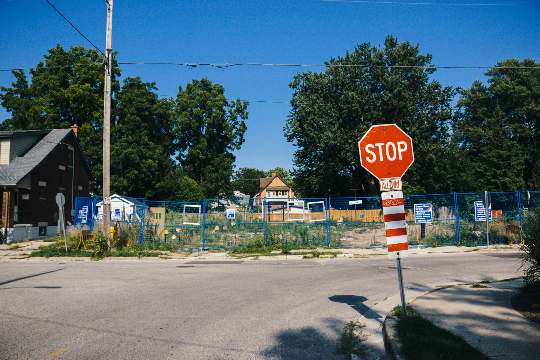 The scene of the Woodman Avenue explosion one year later, Aug. 14, 2020.