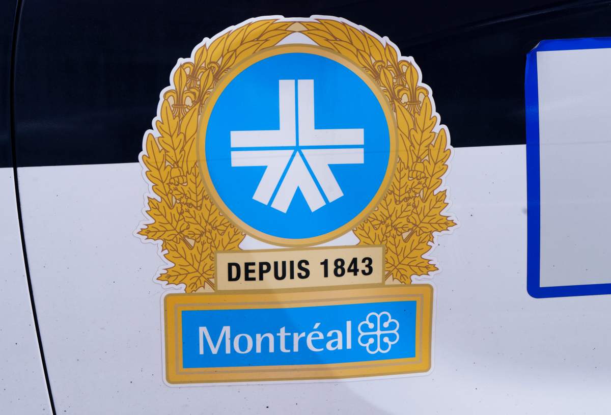 The Montreal Police logo is seen on a police car in Montreal on Wednesday, July 8, 2020.