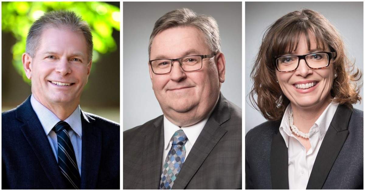 From left to right: Moose Jaw city councilors, Brian Swanson, Scott McMann and Crystal Froese. The three councilors are being sued by a former city employee.