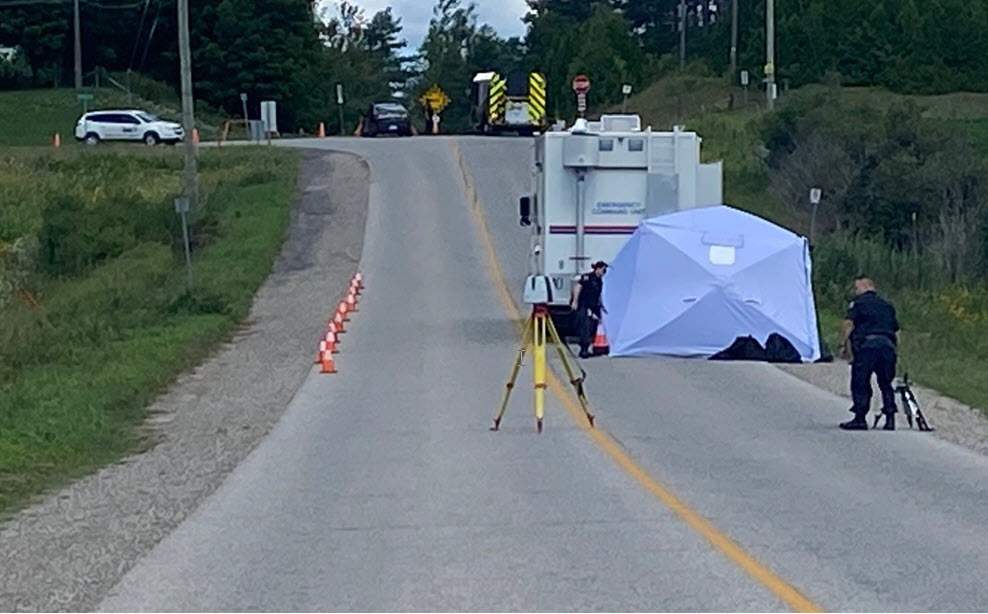 Wellington County OPP say a body was found on the road just outside of Guelph on Aug. 4.