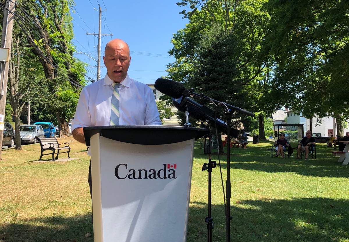 Halifax MP Any Fillmore announces $31 million in federal funding for small community-based solutions to challenges created by COVID-19 at an event on Aug. 13, 2020.