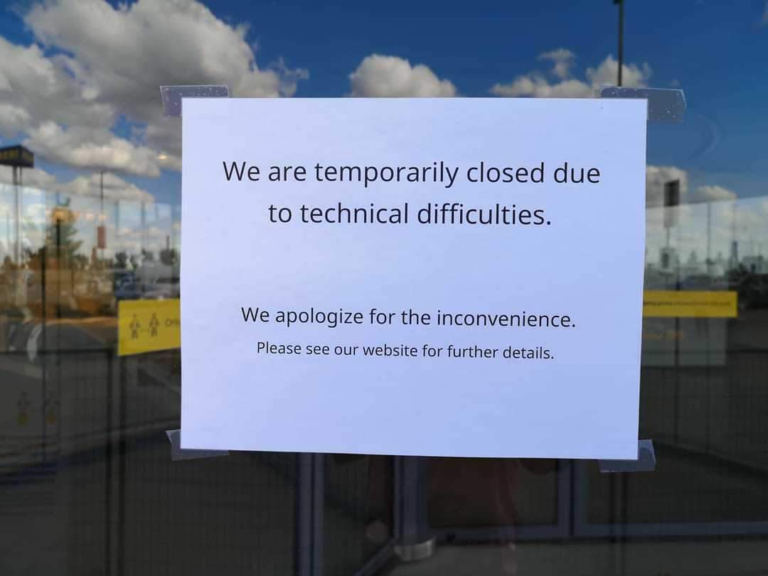 A sign outside Winnipeg’s Ikea store. On the company’s website, it announced it’s seen a positive test among its staff.