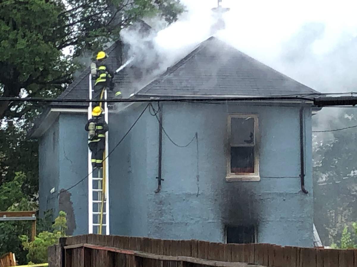 Firefighters were eventually able to launch an offensive attack.