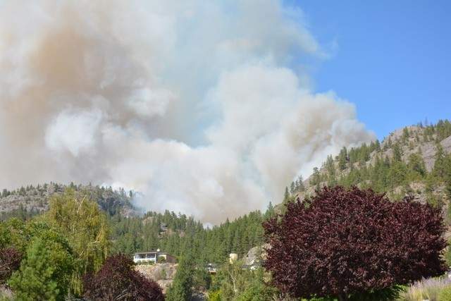 Another view of the fire.