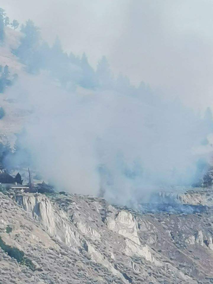 Another view of the fire near Penticton on Thursday morning.