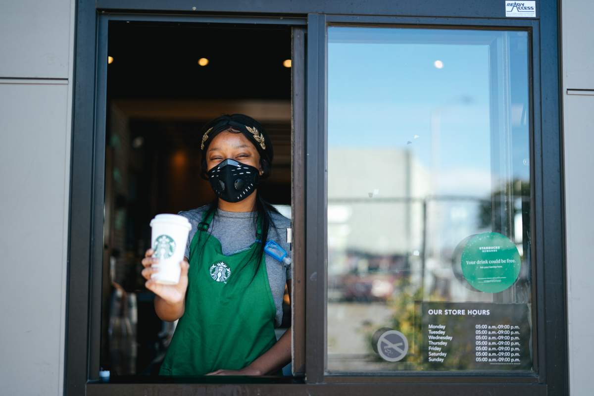 Starbucks Canada says its company-owned stores in Quebec and Ottawa will temporarily be take out-only.