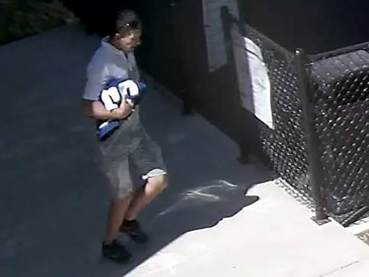 Okanagan South Similkameen Crime Stoppers seeking public assistance in identifying a man who allegedly stole two autographed Vancouver Canucks jerseys from the B.C. Hockey Hall of Fame in Penticton.