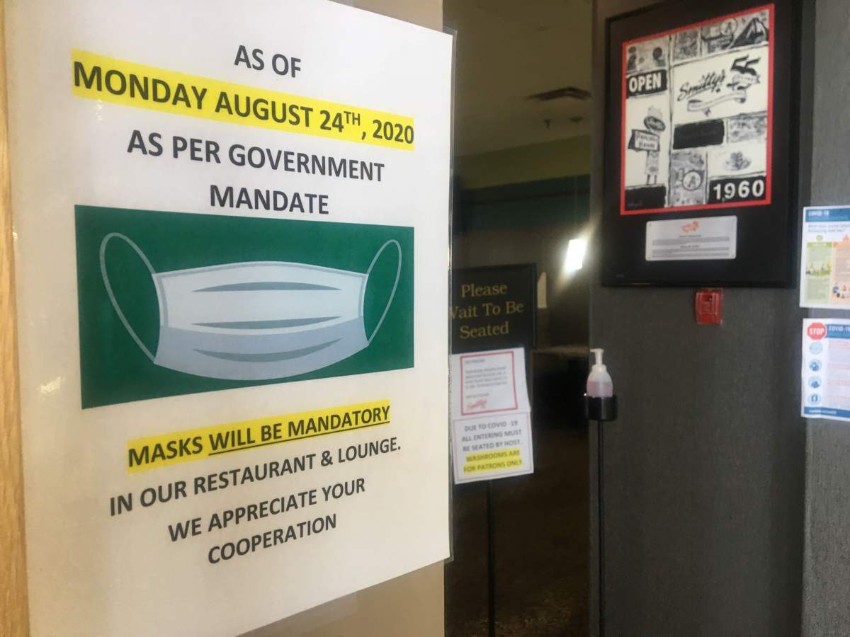 Brandon businesses are putting up signs to remind customers about the mandatory masks.