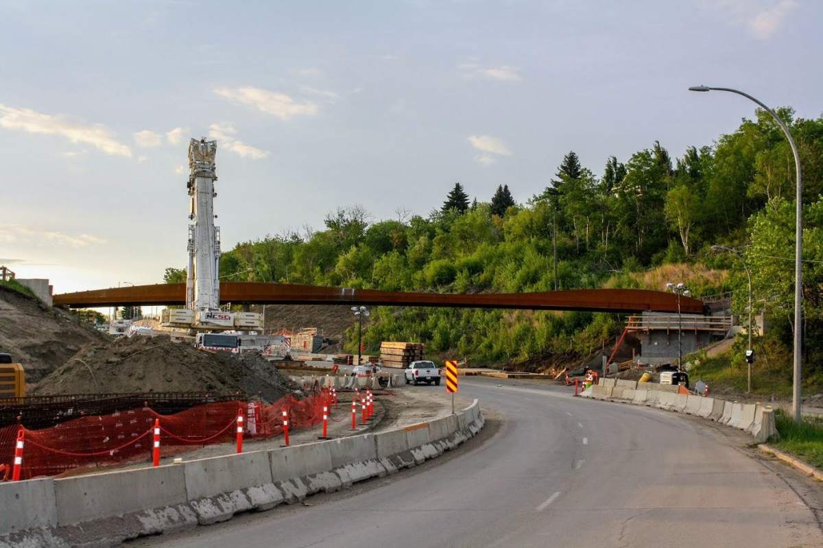 The new bridge once again connects Mill Creek Ravine to Gallagher Park.