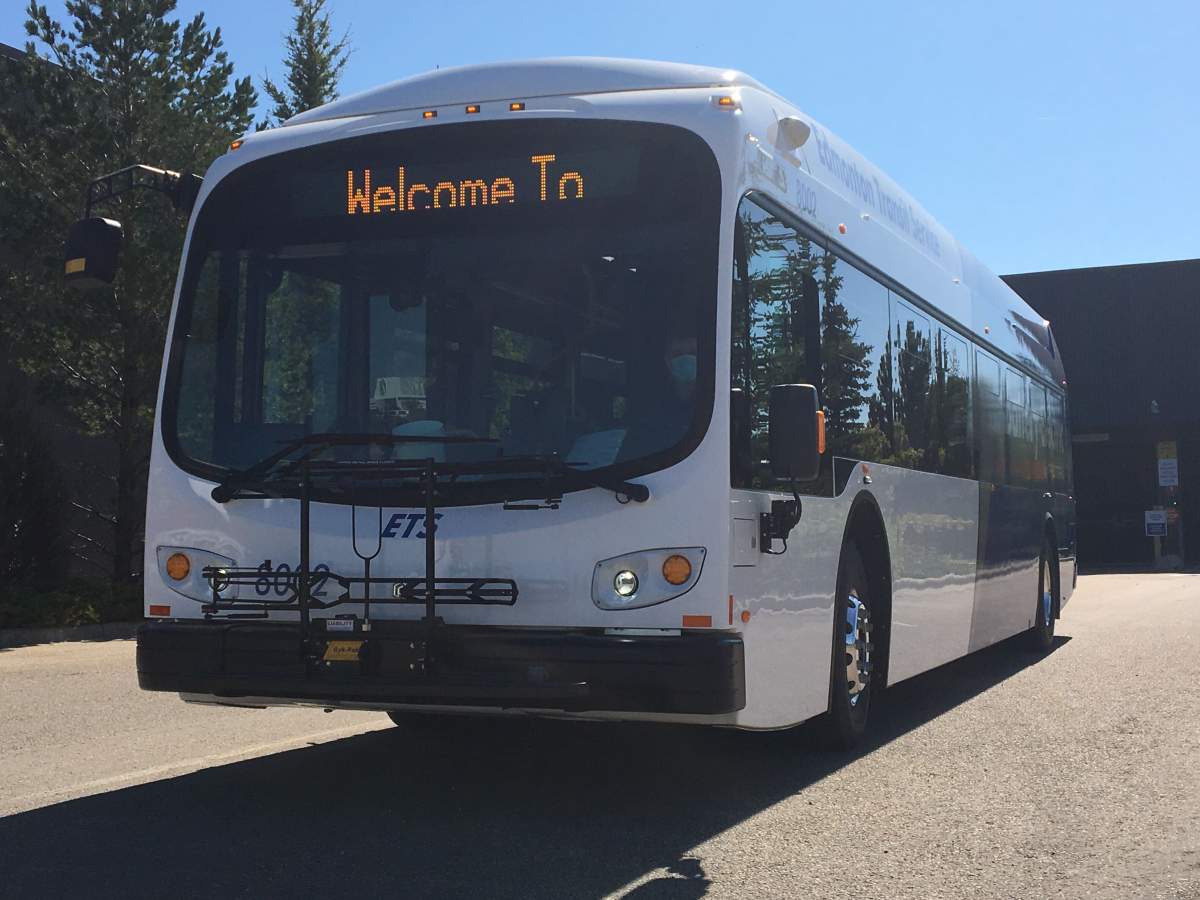 Edmonton’s first electric bus on August 4, 2020