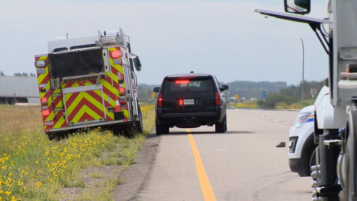 Emergency services were called to a collision south of Saskatoon that was later confirmed to be fatal on Wednesday.