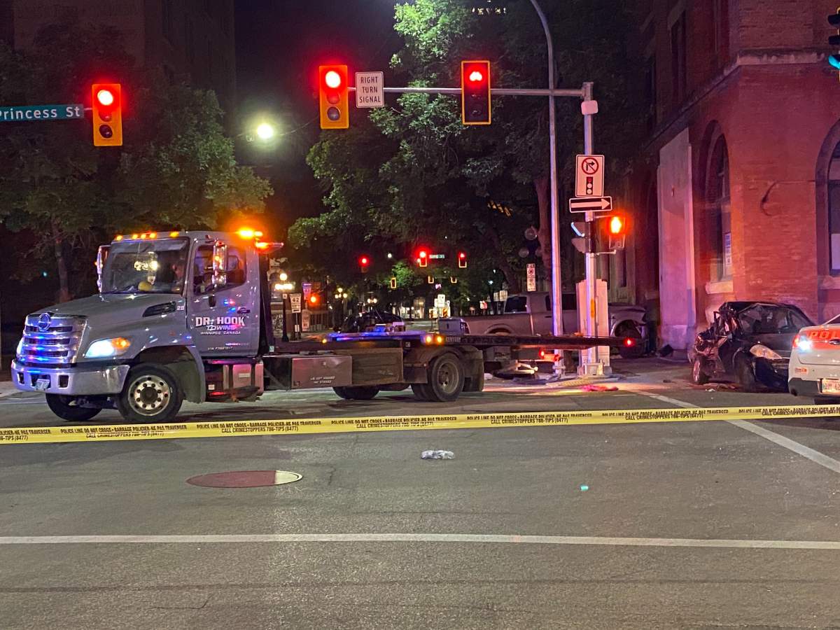 Winnipeg police on scene on Mcdermot and Princess.