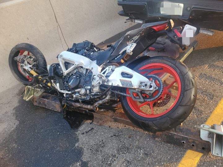 Police said a motorcyclist was killed after a crash on Highway 403 in Mississauga early Sunday.
