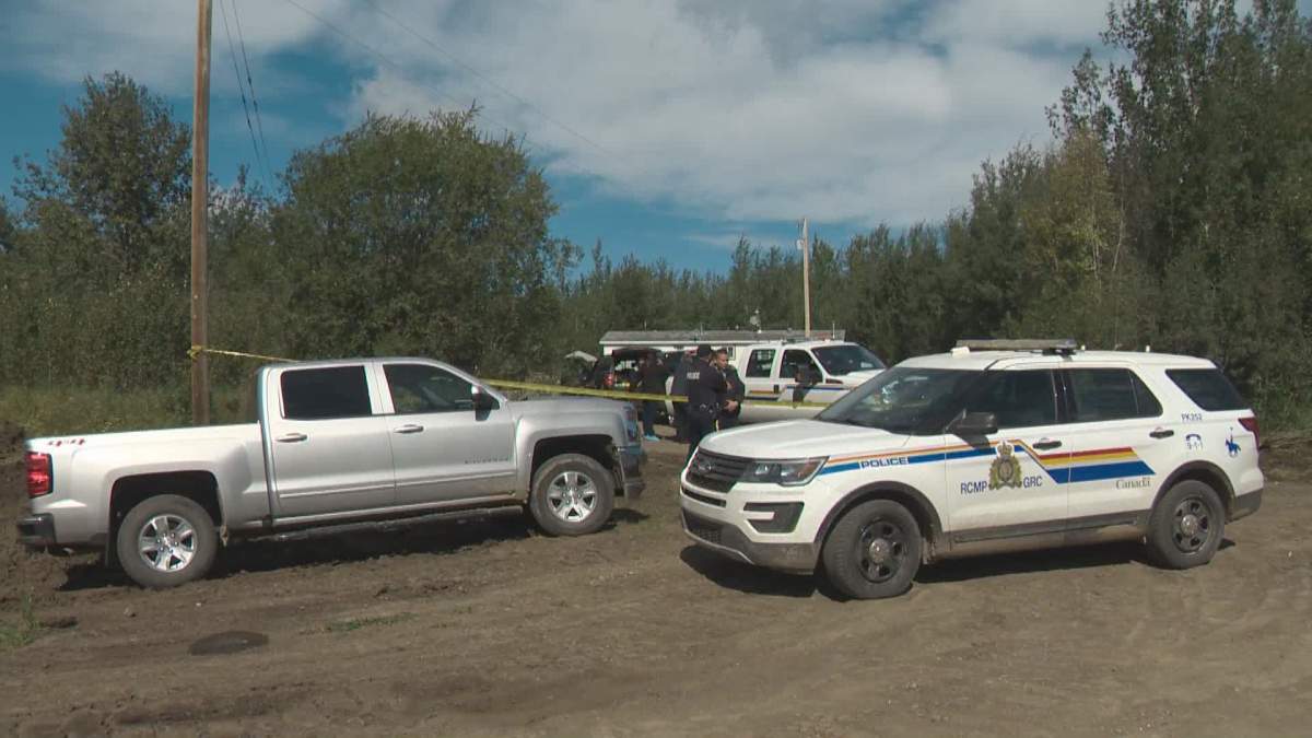 A large police presence was on scene Sunday in the Paul Band First Nation west of Edmonton.