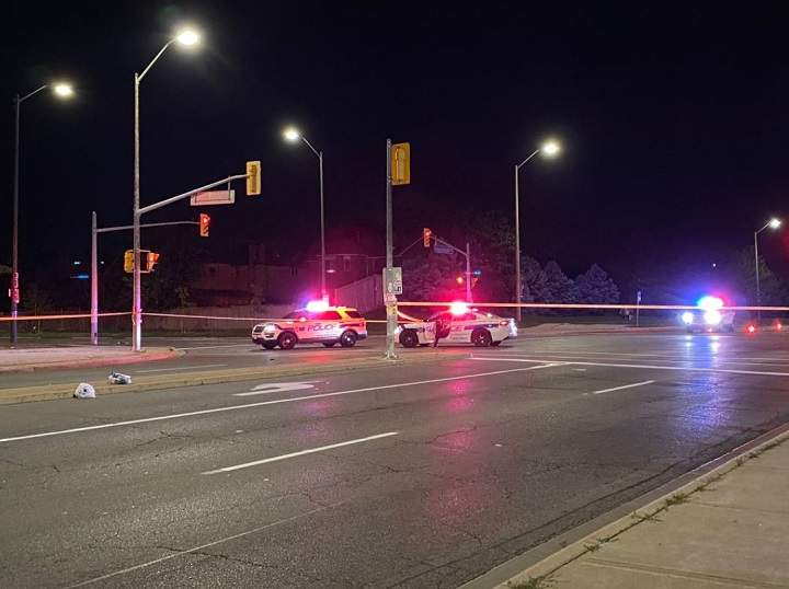 A photo of police on scene.