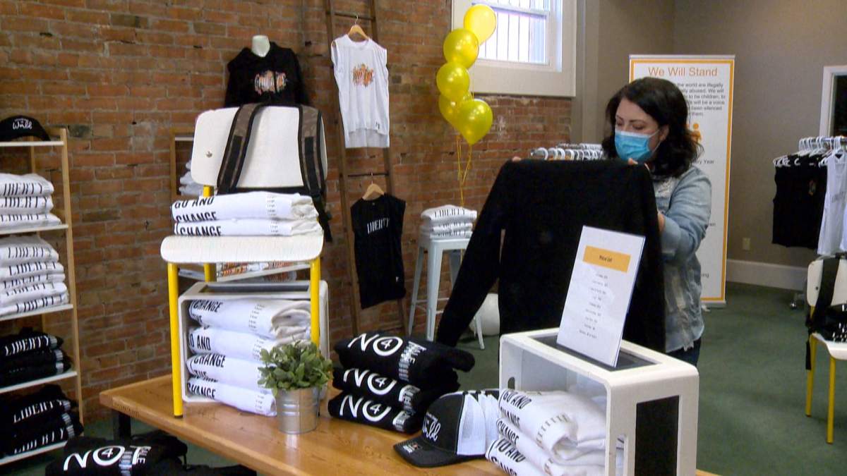 A pop up shop in Lethbridge is trying to educate people on human trafficking.