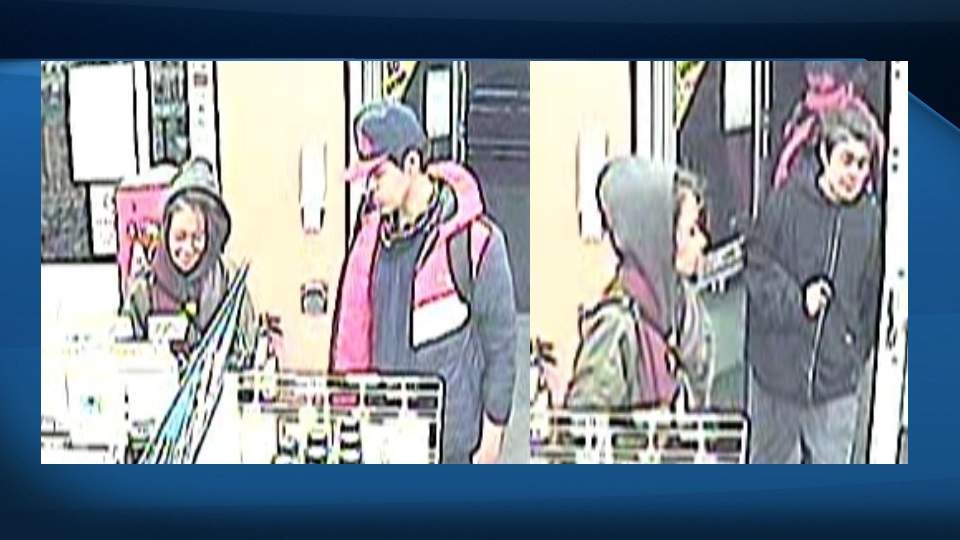 A woman, pictured with two different men. All three people are of interest to police, following an incident that led to a man's death. 