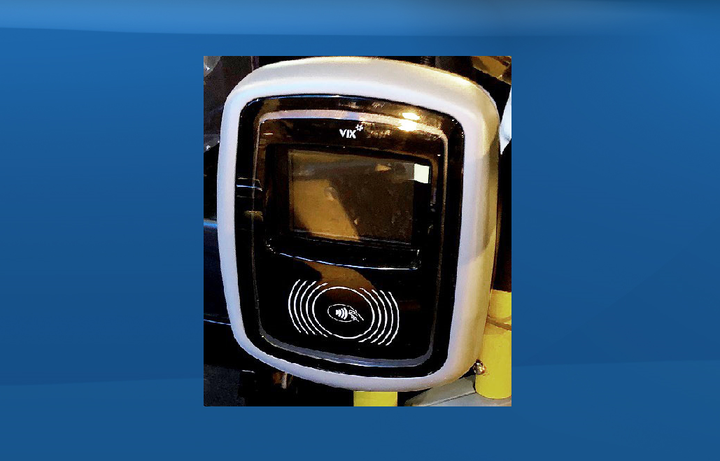 Smart fare card reader being installed in Edmonton and region public transit.