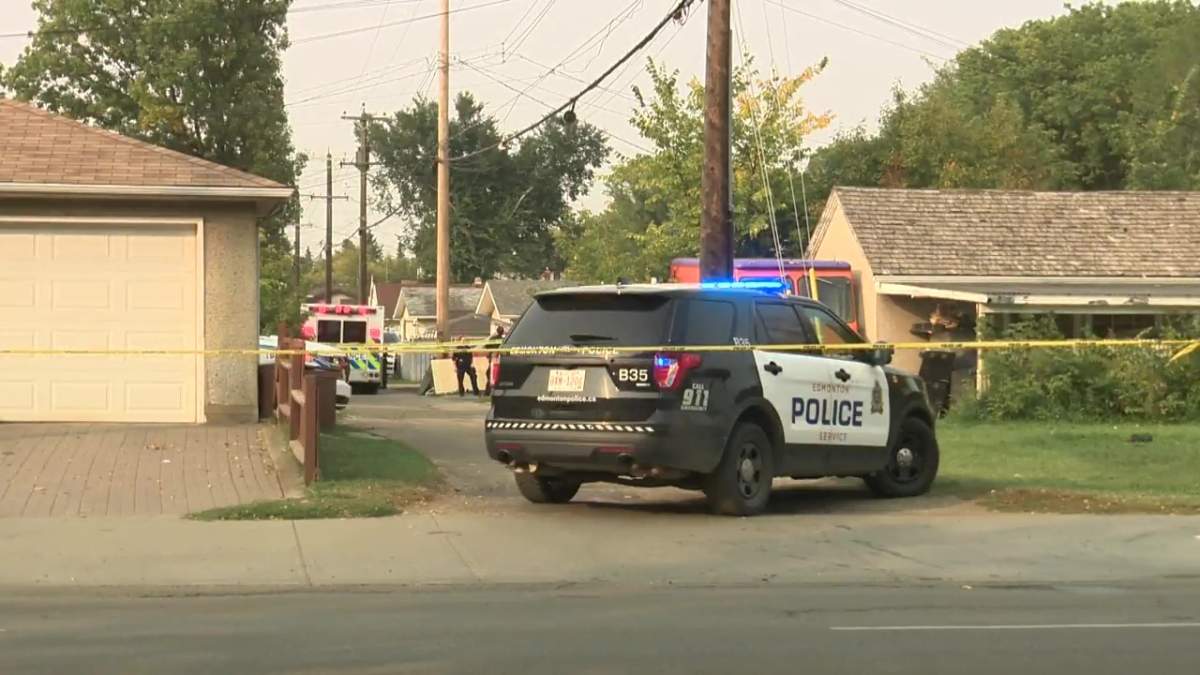 Edmonton police on scene near 118 Avenue between 68 and 69 streets.