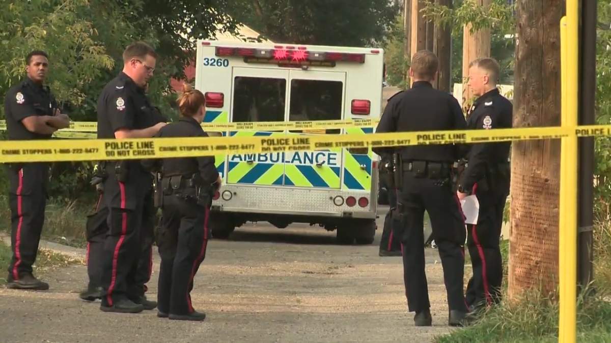 Edmonton police on scene near 118 Avenue between 68 and 69 streets.