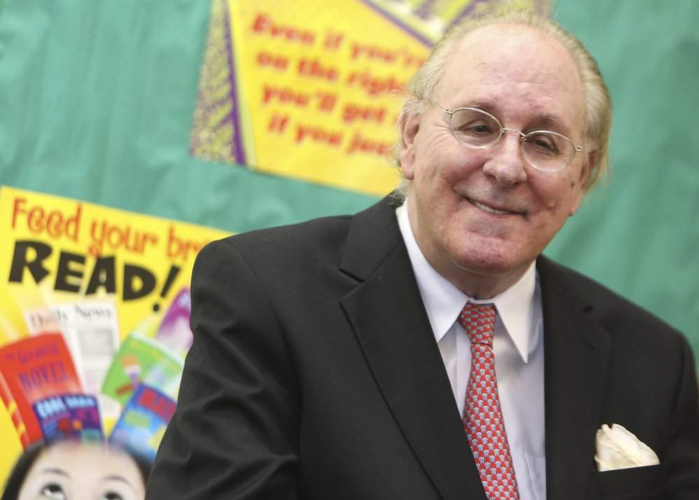 In this April 29, 2016, file photo, "Forrest Gump" author Winston Groom speaks to students at Jinks Middle School in Panama City, Fla. 