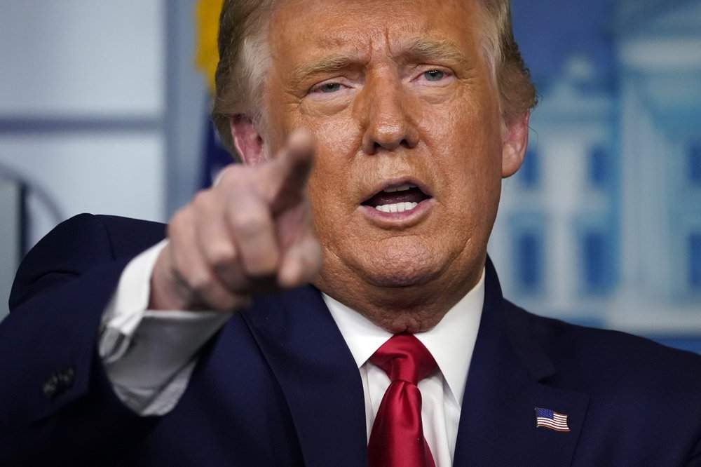 President Donald Trump speaks during a news conference at the White House, Wednesday, Sept. 16, 2020, in Washington. 