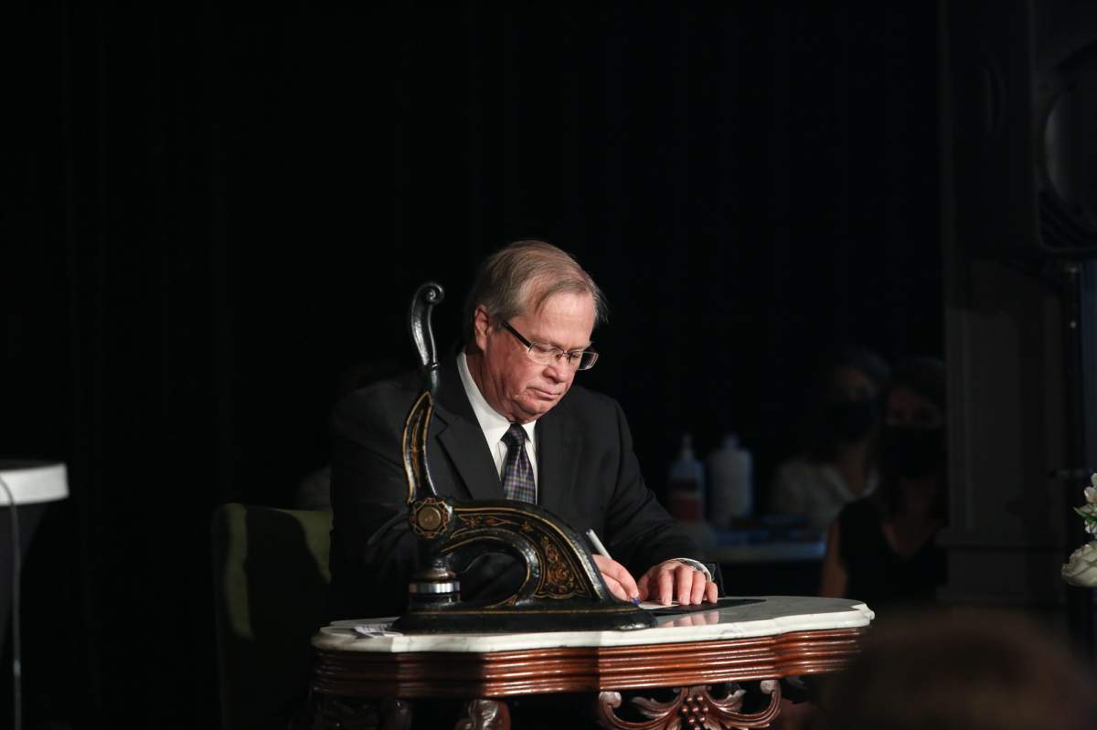 Ted Flemming is sworn in as New Brunswick’s Minister of Justice and Public Safety and Attorney General on Sept. 29, 2020.