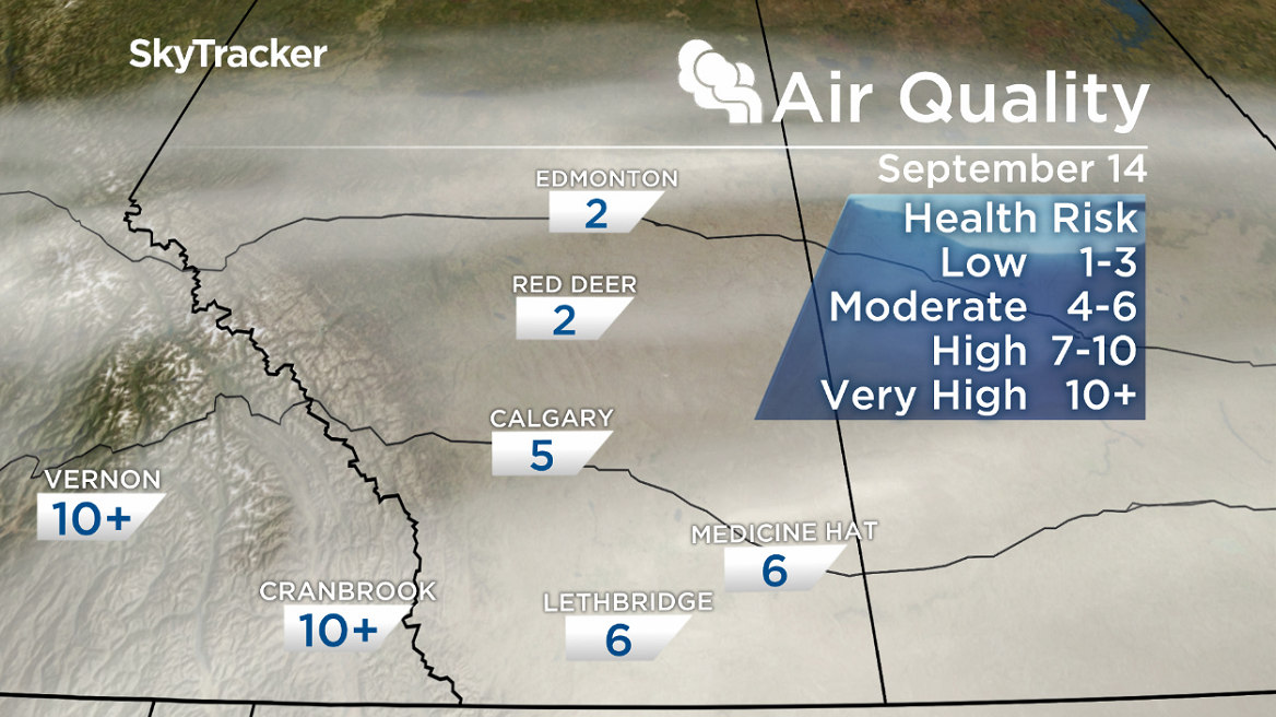 Wildfire smoke from western U.S. settles over Alberta - image