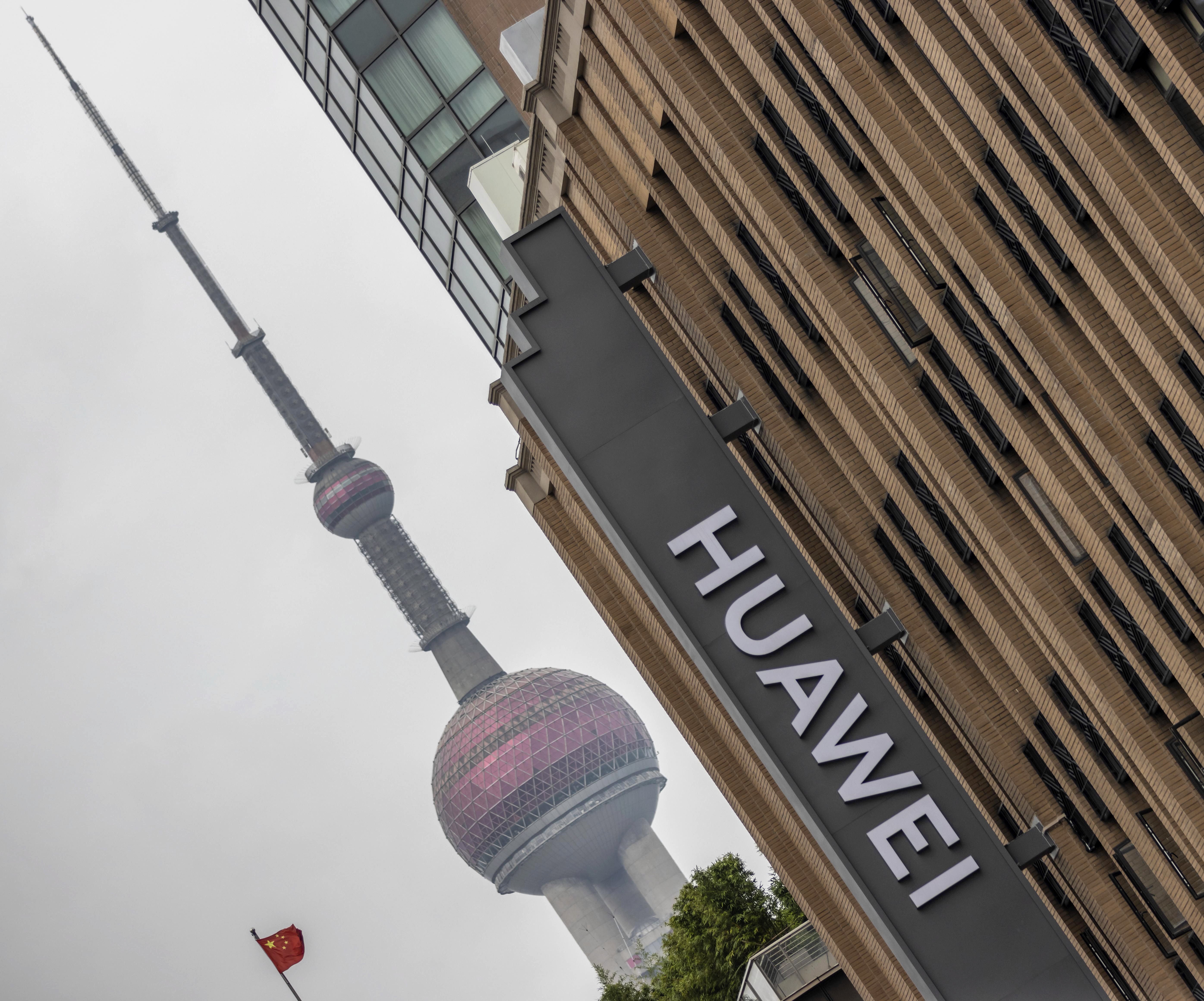 Huawei’s newest flagship store building is seen in Shanghai, China, July 16, 2020.