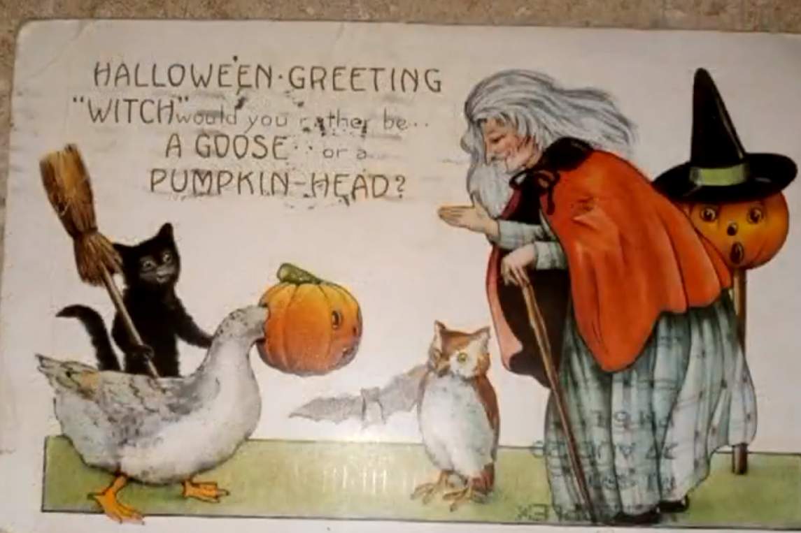 A greeting card postmarked in 1920 is shown after it was delivered to a home in Belding, Mich., on Sept. 8, 2020.