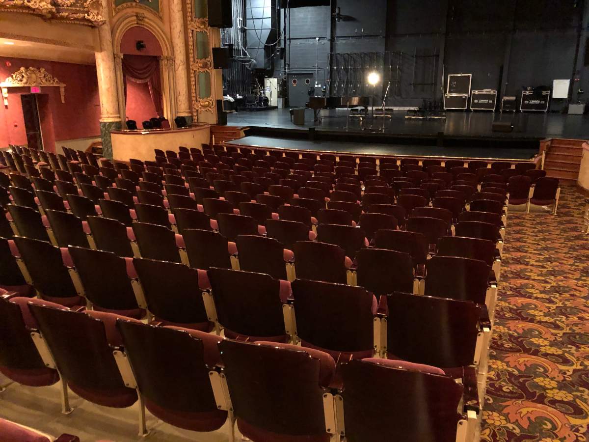 The main stage of the Imperial Theatre in Saint John, N.B., ahead of its first live-act performance in six months since the start of the COVID-19 pandemic.