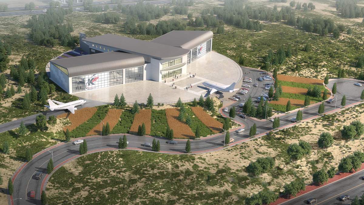 Once built, the hangar will be home to an aviation museum and a conference centre, which KF Aerospace says will be the first of its kind in the nation.