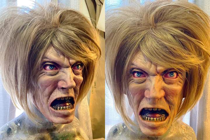 A ‘Karen’ Halloween mask is shown in this image from Aug. 7, 2020.