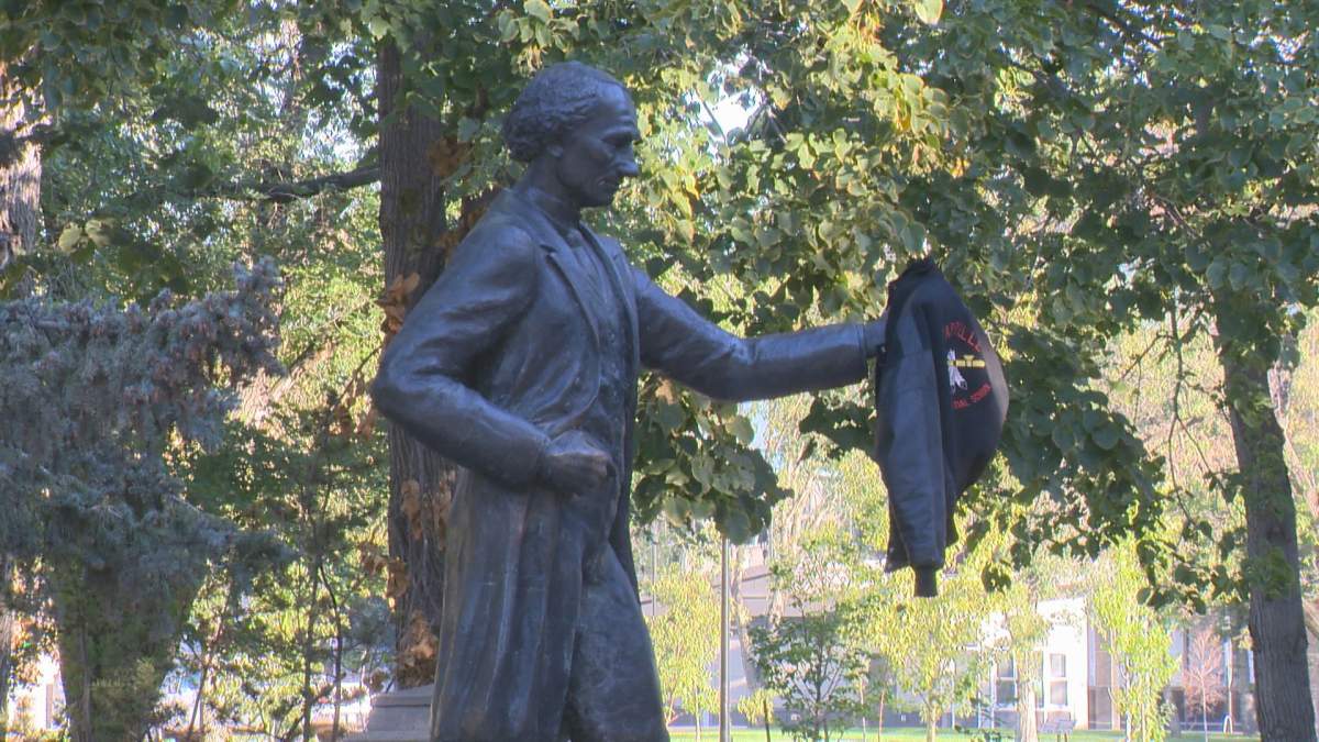The John A. Macdonald statue in Regina’s Victoria Park.