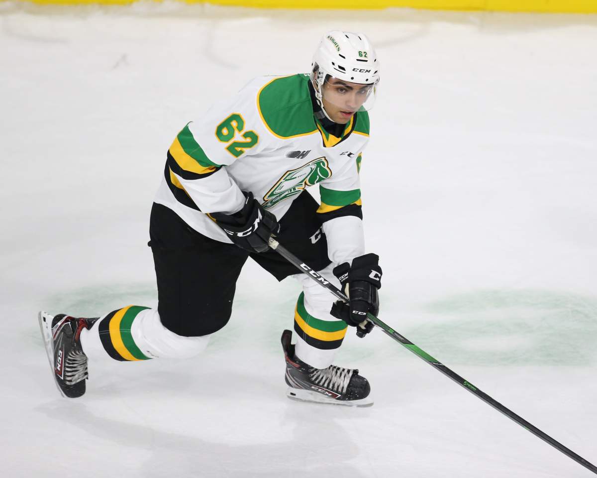 Sahil Panwar of the London Knights.