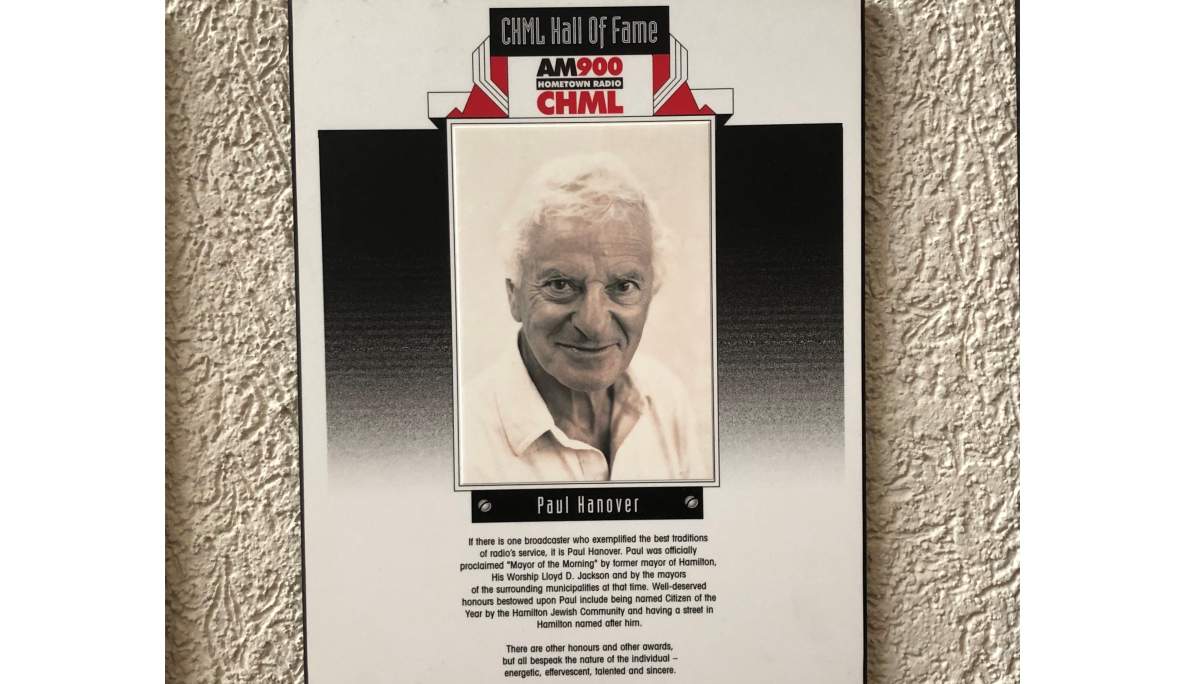 Longtime CHML morning show host Paul Hanover is a member of the Hamilton radio station's Hall of Fame.