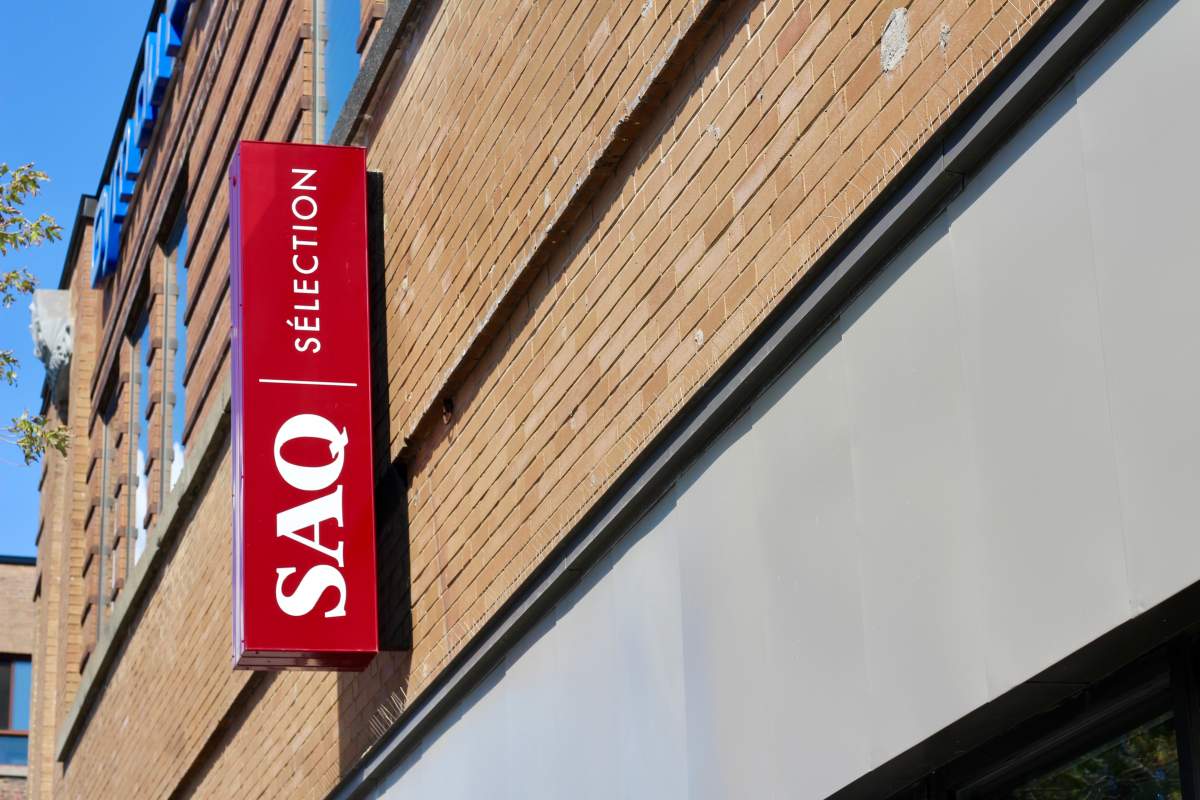 An SAQ (Societé des Alcools du Québec) store on Mount Royal Avenue East in Montreal's Plateau Mont-Royal borough.