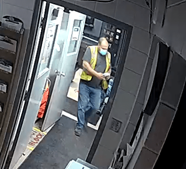 Photo of a suspect believed to be involved in the theft of $230,000 worth of beef from the JBS meatpacking plant near Brooks, Alta. on Aug. 30, 2020.