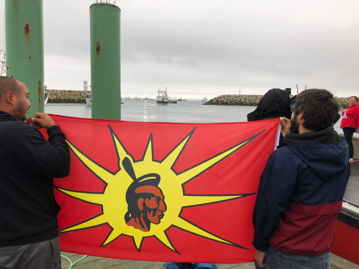 Boats from Sipekne’katik First Nation were tied up, after lobster traps were cut in dispute with commercial fishers. Sipekne’katik launched a self-regulated fishery on Sept. 17, in an effort to assert Treaty Rights upheld by the 1999 SCOC Marshall decision.