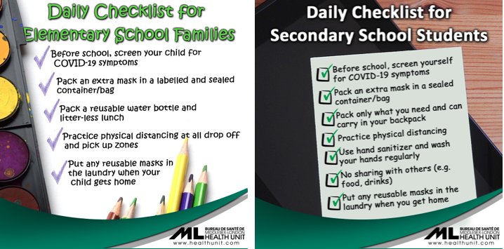 Back to school checklist