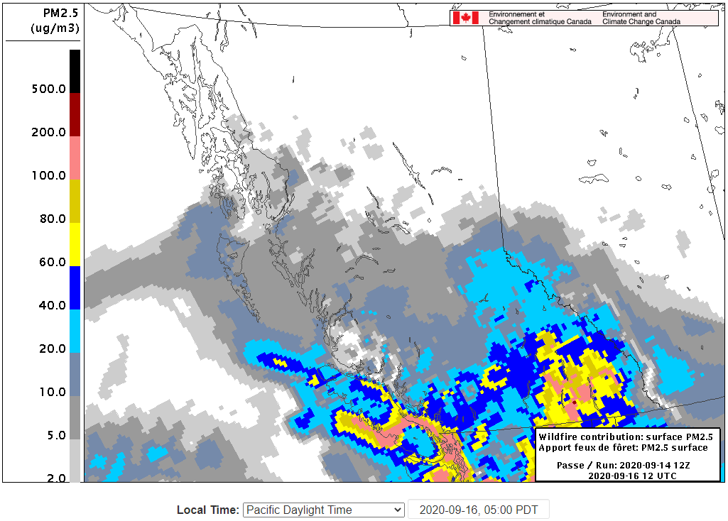 Slight relief from the smoke is possible into the early morning hours on Wednesday.