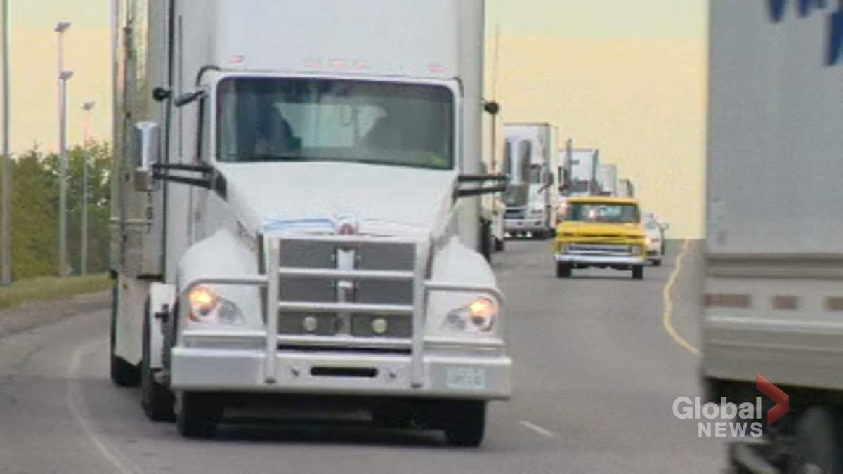 A truck convoy circled the city of Regina on Saturday, Sept. 12, to raise money for Special Olympics Saskatchewan.