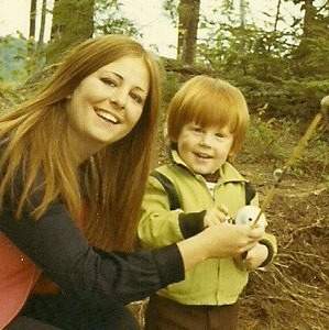 Kantor is pictured with her son Andrew when he was a toddler.