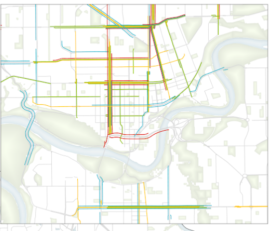 The High Injury Network shows which specific roadways and corridors have the highest concentration of serious-injury and fatal crashes for each mode of transportation—including driving a car or motorcycle, riding a bicycle and walking.