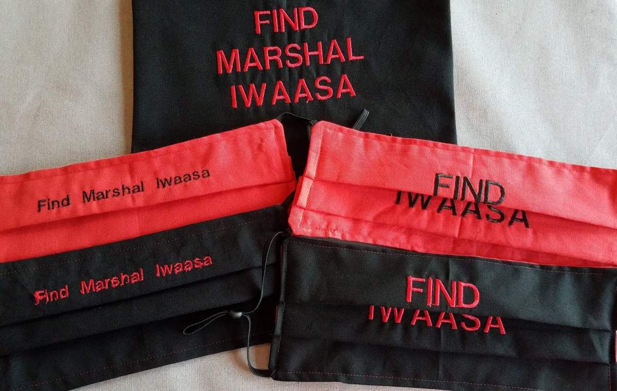 Marshal Iwaasa's family is making masks and selling them to help raise awareness about his missing person's case. 