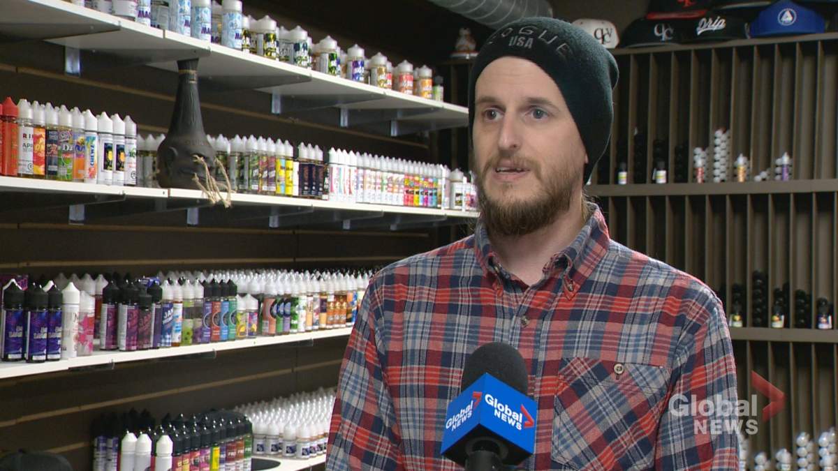 Queen City Vapes owner Mike Smider thinks an outright ban on flavoured e-juice could have negative effects.