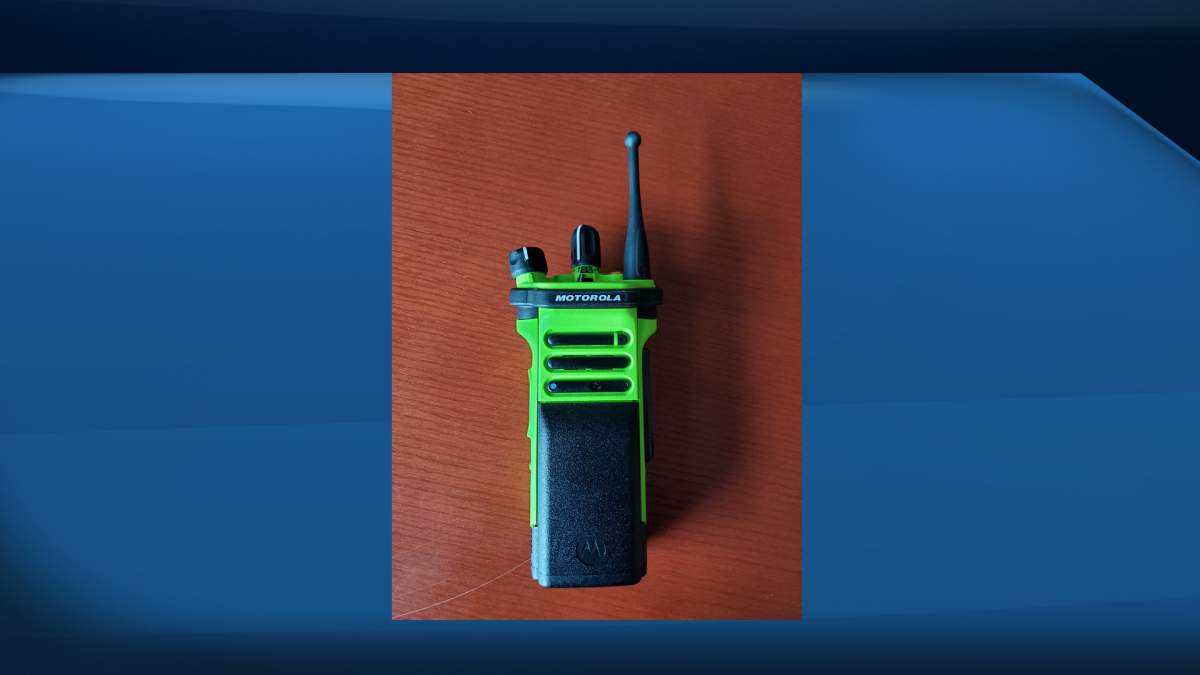 A pair of these radios went missing from a Kitchener fire station.