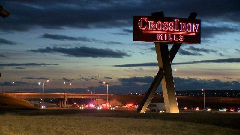 Emergency crews respond to a two-vehicle crash north of Calgary on Highway 2 on Tuesday, Oct. 27, 2020. 