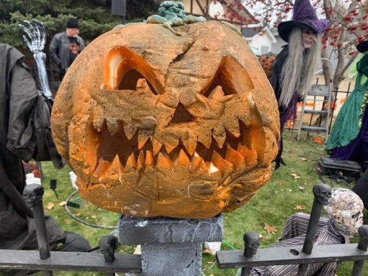 Pat Molloy handmakes 95 per cent of his Halloween props.