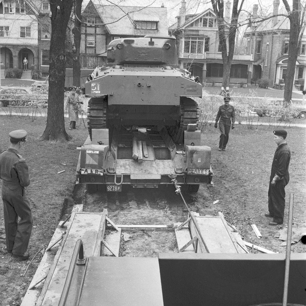 Holy Roller being moved to Victoria Park in London, Ont. in May 1956